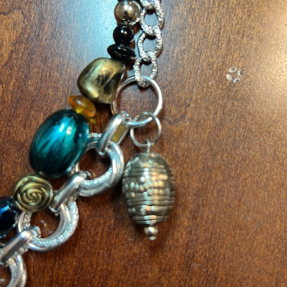 Lot of Vintage necklaces earrings pin glass metal 80s 90s - Picture 5 of 11